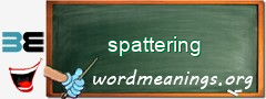 WordMeaning blackboard for spattering